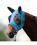 Buy Harrison Howard Fly Mask for Horses - Super Comfortable Elastic with Ear & UV Protection - Azure Blue Full Size (Large) - Buy Online on GoSupps.com