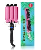 Beauty Babe Waves 3 Barrel Curling Iron Hair Waver 1.25 Inch - Pink Jumbo Ceramic Wand for Perfect Beach Waves - Buy Online on GoSupps.com