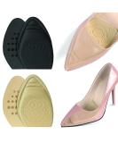 BeeSpring Metatarsal Forefoot Pads (2 Pairs) for Heels - Non-Slip Shoe Inserts for Pain Relief & Comfort - Beige & Black - Buy Online on GoSupps.com