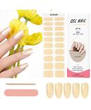 Kalolary 20PCS Nail Adhesive Wrap Nail Gel Polish Strips Full Wraps Nail Polish Stickers Cured Gel Nail Strips Self-Adhesive Gel Nail Wrap Stickers Decals(UV/LED Lamp Required) (Milk White) - Buy Online on GoSupps.com