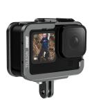 Telesin Aluminum Camera Cage for GoPro Hero 12 11 10 9 | Optimized Housing with Cold Shoe for ND CPL Lens Filter & Microphone - Perfect Accessory for Hero 9 Black - Buy Online on GoSupps.com