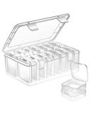 Mathtoxyz Small Bead Organizers 15 Pieces Plastic Storage Cases Mini Clear Bead Storage Containers Transparent Boxes with Hinged Lid and Rectangle Clear Craft Supply Case - Buy Online on GoSupps.com