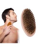 Premium Beech Wood Beard Brush | Bristle Beard Brush for Men | Travel-Friendly Oval Beard Care Tool | Tokaneit - Buy Online on GoSupps.com