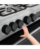 Babepai Stove Knob Covers - 5 Pack | Child Safety Gas Oven Locks | Universal Double-Key Design | Stove Guard Baby Proofing in Black - Buy Online on GoSupps.com