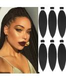 Pre-stretched Braiding Hair 6 Packs/Lot Professional Synthetic Fiber Crochet EZ Braids Yaki Texture Braiding Hair Extensions (1B) 16 Inch (Pack of 6) 1B - Buy Online on GoSupps.com
