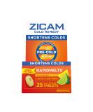 Zicam Cold Remedy Zinc Rapidmelts Lemon-Lime with Echinacea 25 Count - Fast Relief for Colds | Pack of 1 - Buy Online on GoSupps.com