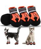 Waterproof Dog Shoes - 4 Pack with Reflective Straps | Anti-Slip Sole for Small & Medium Dogs - Winter Paw Protector (Blue/Orange XXL) - Buy Online on GoSupps.com