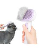 Self-Cleaning Cat Brush for Short & Long Hair - Aumuca Fur Brush Removes Mats & Loose Hair (Violet) - Buy Online on GoSupps.com
