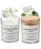 VETOUR Glass Aromatherapy Candles 2PCS Gardenia & Jasmine Scented Soy Candle Set - 10.6 OZ - 80 Hours - Natural Essential Oils - Perfect Gift for Women - Mother's Day/Christmas - Buy Online on GoSupps.com
