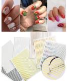 7 Sheets Nail Striping Tape Metallic Lines French Tip Manicure Strip Adhesive Holographic Foil Design Gold Sticker Decals for Nail Art Holographic 7 - Buy Online on GoSupps.com