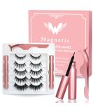Magnetic Eyelashes Set - 5 Pairs of Lashes, 2 Magnetic Eyeliners, Tweezer - Reusable, No Glue Needed - Buy Online on GoSupps.com