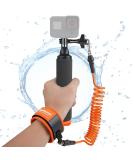 Action Camera Non-Slip Handler Floating Hand Grip Holder Mount + Steel-cored Safety Wrist Strap for GoPro Sony Insta360 Olympus Akaso Underwater Camcorder Diving Surfing Snorkeling Rafting Kayak Scuba Floating grip - Buy Online on GoSupps.com
