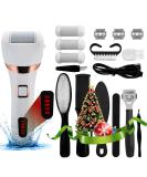 OUXI Electric Foot Callus Remover - Rechargeable 16-in-1 Pedicure Kit with 3 Roller Heads, Waterproof Dead Skin Foot File - 2 Speeds, Pedicure Tools for Men and Women - Buy Online on GoSupps.com