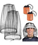 Grantop Nylon Mosquito Head Net - 2 Pack for Outdoor Activities - Dark Black - Buy Online on GoSupps.com