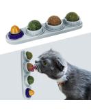 TOHDNC Catnip Ball for Cats Wall 4 Pack Catnip Toys Edible Kitty Toys Extra Cat Energy Ball for Cats Lick Healthy Kitten Teeth Cleaning Dental Chew Toys Grey - Buy Online on GoSupps.com