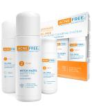 Acne Free 3 Step 24 Hour Acne Treatment Kit - Oil Free Cleanser Witch Hazel Toner & Acne Lotion - Effective Benzoyl Peroxide Solution for Teens & Adults - Buy Online on GoSupps.com