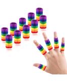 EDNYZAKRN Finger Compression Sleeves - 10Pcs Finger Support Protectors for Trigger Finger & Arthritis - Rainbow - Breathable Elastic Pain Relief - One Size - Buy Online on GoSupps.com