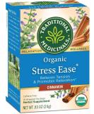 Traditional Medicinals Organic Stress Ease Cinnamon Tea - 32 Bags for Relaxation - Buy Online on GoSupps.com