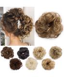 Messy Hair Bun Donut Chignon Updo Scrunchie Hairpiece Ponytail Extension Light Brown & Blond 25g - Buy Online on GoSupps.com