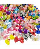 nuosen 50PCS Dog Hair Bows Pet Hair Bows Tie Puppy Rubber Bands Hair Grooming Accessories - Buy Online on GoSupps.com