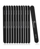 Maryton 100/180 Grit Nail File for Acrylic Nails Poly Gel - 12 PCS Double Sided Emery Boards for Salon & Home Manicure - Washable Professional Nail Care Tool (Black) - Buy Online on GoSupps.com