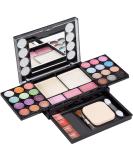 33 Bright Colors Eyeshadow Palette with Lip Gloss, Blush, Brushes | Highly Pigmented Cosmetic Makeup Kit - Buy Online on GoSupps.com