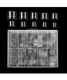 KINBOM 500pcs Clear Nail Tips Short Acrylic Fake Nails with Case Square Half Cover French Fake False Nails for Nail DIY Decoration at Home and Salon - Buy Online on GoSupps.com