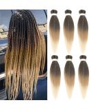 Pre-stretched Braiding Hair Easy Braid 6 Packs Professional Kanekalon Synthetic Fiber Crochet EZ Braids Yaki Texture Braiding Hair Extensions(1B/27/613 20 inch) 20 Inch (Pack of 6) T1B/27/613 - Buy Online on GoSupps.com