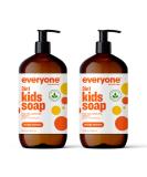 everyone for every body 3-in-1 Kids Soap Body Wash Bubble Bath Shampoo 32 Ounce (Pack of 2) Orange Squeeze Coconut Cleanser with Plant Extracts and Pure Essential Oils - Buy Online on GoSupps.com