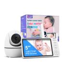 Vsifehso Babyphone with Camera - 5 Baby Monitor 720p Two-Way Audio Night Vision Temperature Monitoring Lullaby Alarm - International Shipping Available - Buy Online on GoSupps.com