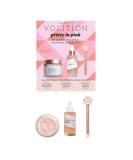Volition Beauty Pretty in Pink Kit | Yaupon Tea Glow-Awakening Moisturizer Strawberry-C Serum & Pink Quartz De-Puffer - Brightens De-Puffs & Soothes - Buy Online on GoSupps.com