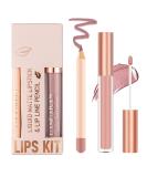 INBOLM Lip Liner and Lipstick Set Nude Lip Liners with Nude Lipstick for Women Nude Lipstick Non-Stick Cup Matte Waterproof Nude Lipstick Makeup Kits Make Up Gift Set for Lady 01# - Buy Online on GoSupps.com