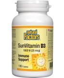Natural Factors Vitamin D3 1000 IU | Supports Strong Bones, Muscles, Immunity | 180 Tablets - Buy Online on GoSupps.com