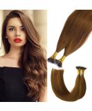 KOCONI 20 Nano Ring Hair Extensions - Real Human Hair, Remy Nano Beads, 50g - #6 Chestnut Brown - Buy Online on GoSupps.com