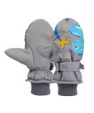 QKURT Kinder Ski gloves snowboard gloves Snow hand shoes waterproof and windproof winter feasts for 4-9 years of girls and boys skiing snowboard ride hiking cycling gray - Buy Online on GoSupps.com