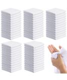 60 Pcs 12x12 Inch White Cotton Washcloths Set - Absorbent & Multipurpose Face Towels for Bathroom & Kitchen - Machine Washable Gym Towels & Cleaning Rags - Buy Online on GoSupps.com