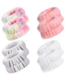 4 Pair Spa Wrench Microfiber Facial Wash Bracelets - Absorbent Wrist Welding Tape for Women | Prevent Liquid Spills | Enchanting Colors & Classic Style - Buy Online on GoSupps.com