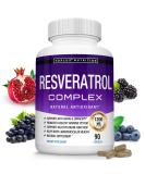 Resveratrol Supplement 1200 mg Antioxidant Complex - Highly Potent Natural Trans-Resveratrol Pills for Anti-Aging, Cardiovascular Support, Immune System and Brain Function, for Men Women, 90 Capsules 90 Count (Pack of 1) - Buy Online on GoSupps.com