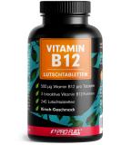 Vitamin B12 sucking tablets 240x cherry 500 g B12 per tablet made of methylcobalamine adenosylcobalamine & hydroxocobalamine delicious taste optimally highly dosed without added sugar 100% vegan cherry - 1x 240 tablets - Buy Online on GoSupps.com