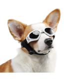 PEDOMUS Dog Sunglasses - UV Protection & Waterproof for Small & Medium Dogs | Adjustable Strap | White - Buy Online on GoSupps.com