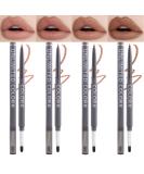 Nude Lip Liner Creamy Set - 4PC Vegan Cruelty-Free Matte Pencils with Brush - Precise & Define, Easy to Use - A01 - Buy Online on GoSupps.com