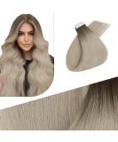 Fshine Real Hair Injection Tape Extensions - 35cm Ombre Blonde to Light Brown | Invisible Virgin Hair #9a/10/800 - Shop Internationally! - Buy Online on GoSupps.com
