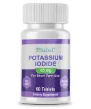 Safrel Potassium Iodide 65mg Tablets - Thyroid Support | Made in USA | Non-GMO | 60 Count Pack | YODO Naciente - Buy Online on GoSupps.com