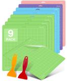 Colemoly 12x12 Cutting Mat 9 Pack Variety for Cricut - Scrapers, Sticky Cricket Cut Card, Non-Slip Replacement Accessories - Standard Strength - 12x12in (9 pack) - Buy Online on GoSupps.com
