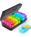 Weekly Pill Organizer 7 Day AM PM FULLOT Easy-Open Pill Box for Vitamins Fish Oil & Supplements High Capacity & Convenient Design - Buy Online on GoSupps.com
