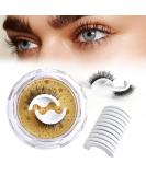 2 Pairs Self-Adhesive Eyelashes & 10PCS Replacement Glue Strips - Reusable Waterproof Natural Look | International Shipping Available - Buy Online on GoSupps.com