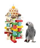 Multi-Colored Parrot Hanging Toys | Chew & Bite Cardboard Accessories for Budgies & Large Birds - M-45cm - Buy Online on GoSupps.com