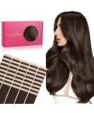 Buy If Salife Tape Extensions - 40PCS 60g 10 inch Chocolate Brown Real Hair Extensions | Invisible Silky Straight Skin Weft - Buy Online on GoSupps.com