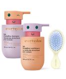 Evereden Happy Hair Duo for Kids - Vegan Shampoo & Conditioner Set with Detangler Brush | Strengthens & Smooths All Hair Types - Buy Online on GoSupps.com