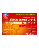 Rite Aid Sinus Pressure & Congestion Relief PE 10mg - 36 Tablets | Non-Drowsy Nasal Decongestant & Allergy Medication | Sinus & Allergy Relief with Mucus Relief - Buy Online on GoSupps.com